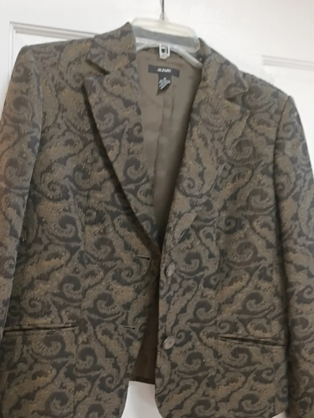 Versatile Dressy Or Jeans Textured Blazer with Gold Threads